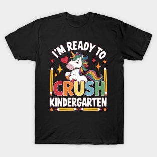 Unicorn Ready to Crush Kindergarten - Confidence Booster Artwork T-Shirt